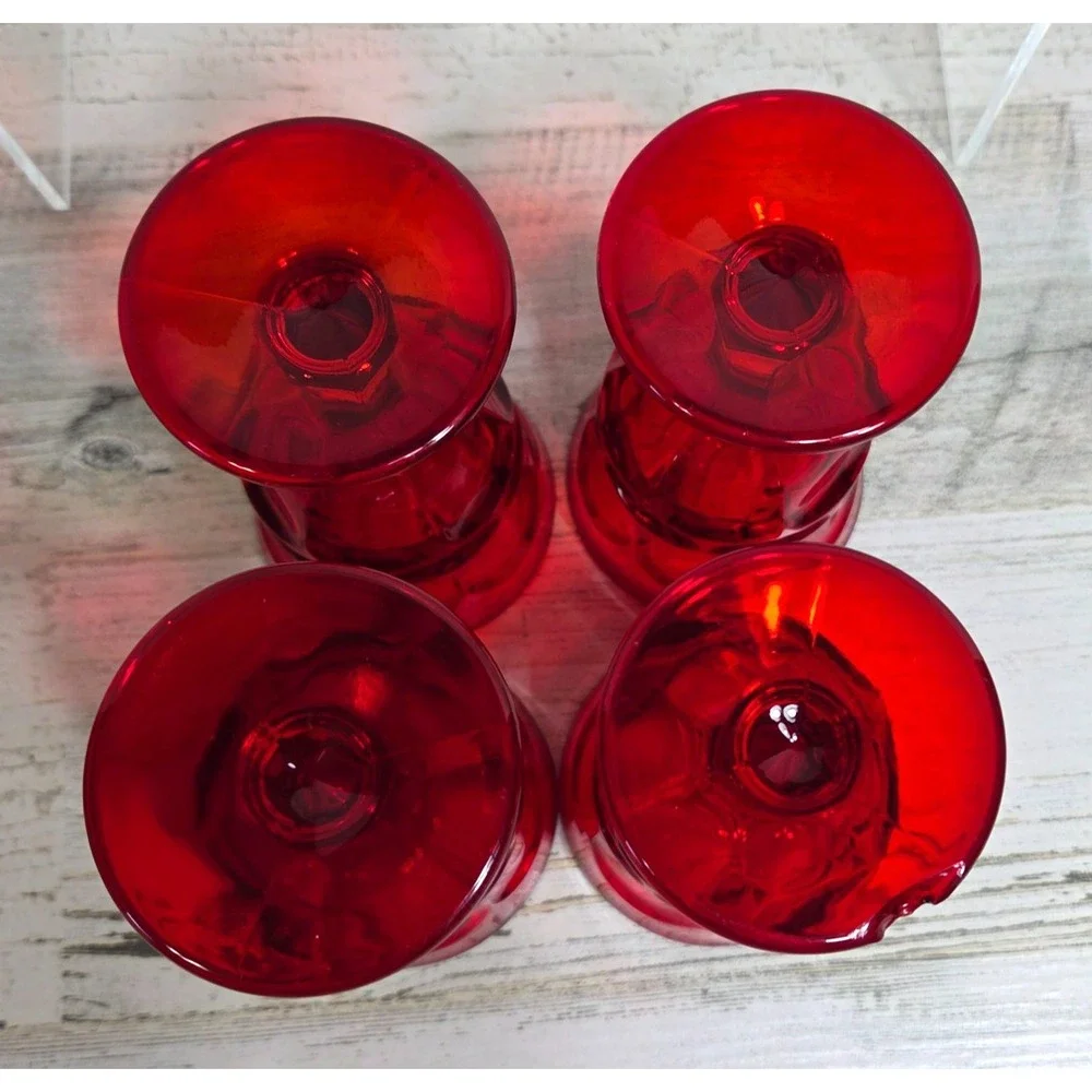 Fostoria Argus Ruby Red Wine Glass Goblet 4.75